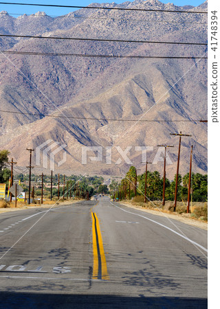 A straight single road in the Americas A straight single road in the Americas 41748394