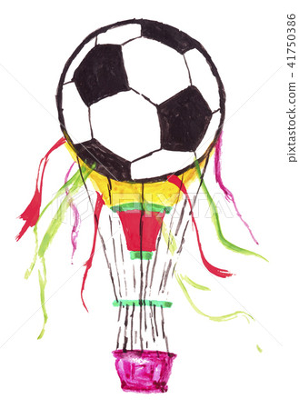 football ball pattern in a hot air balloon football ball pattern in a hot air balloon 41750386
