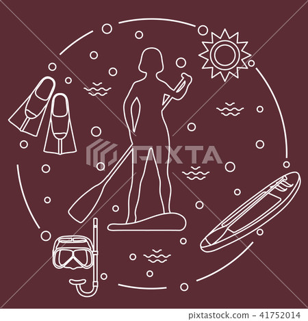 Sports and leisure on the water Stand Up Paddling 41752014