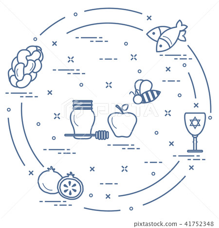 Jewish traditional treats and symbols 41752348