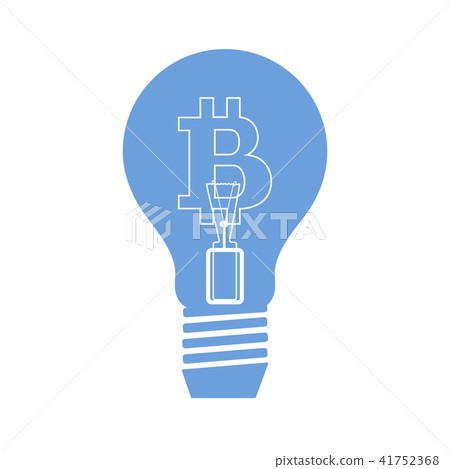 Light bulb with bitcoin Light bulb with bitcoin 41752368