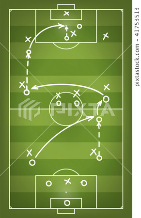 Football match strategy scheme. Vector Football match strategy scheme. Vector 41753513