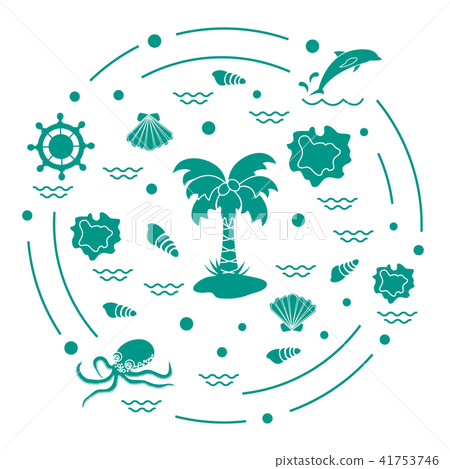 different objects related to tourism and outdoor different objects related to tourism and outdoor 41753746