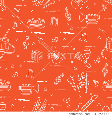 Vector pattern of sheet music and different Vector pattern of sheet music and different 41754132