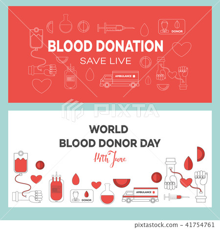 Vector 14 June blood donor day poster 41754761