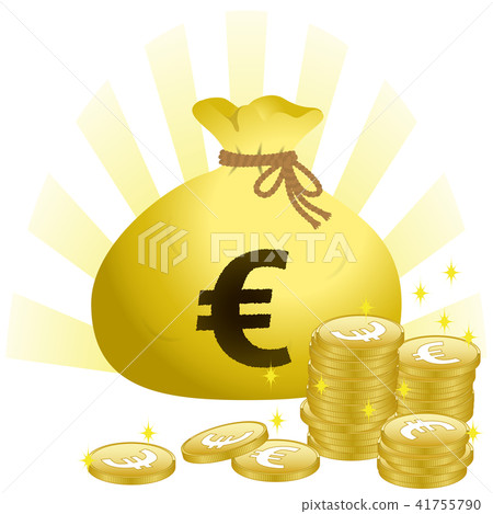 Vector illustration design gold coin coin euro... - Stock Illustration ...