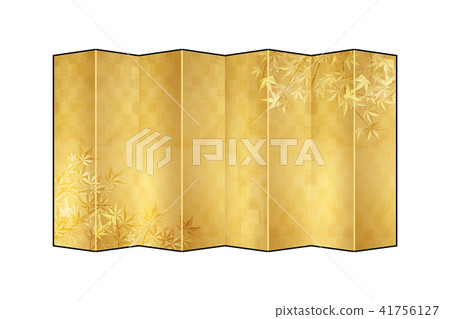 Gold folding screen maple 41756127
