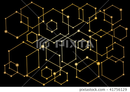 Abstract gold modern geometric digital 41756129