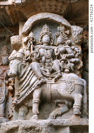 Ornate wall panel, Kedareshwara temple, Halebidu  41756224