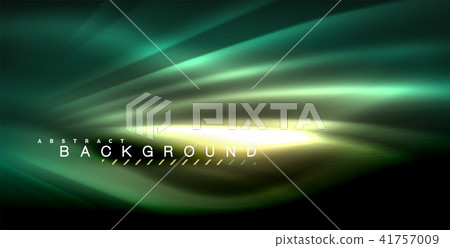 Neon glowing wave, magic energy and light motion background 41757009
