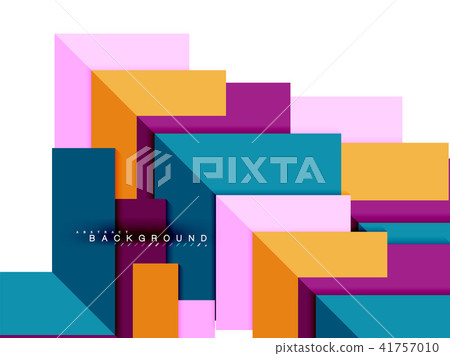 Multicolored abstract geometric shapes, geometry background for web banner 41757010