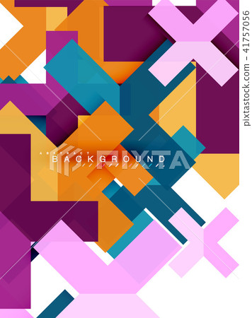 Multicolored abstract geometric shapes, geometry background for web banner 41757056