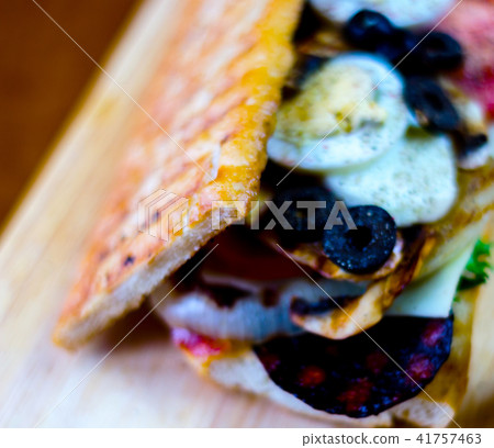 grilled sandwich with various cold meats grilled sandwich with various cold meats 41757463