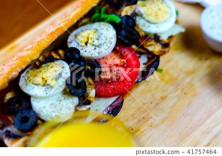 grilled sandwich with various cold meats grilled sandwich with various cold meats 41757464