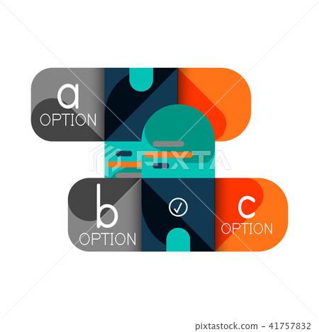 Infographics option and step by step in rounded squares, element of chart, graph, diagram with 41757832