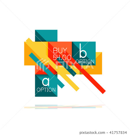 Square option infographic banner. Data and information visualization, geometric design 41757834