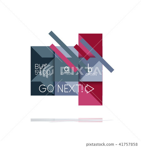 Square option infographic banner. Data and information visualization, geometric design Square option infographic banner. Data and information visualization, geometric design 41757858