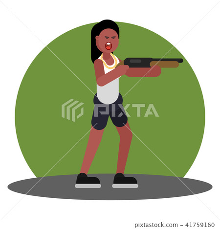 Woman with shotgun Woman with shotgun 41759160