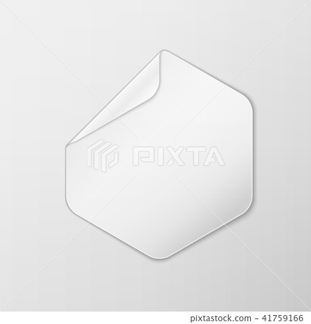 White hexagon peel off paper sticker White hexagon peel off paper sticker 41759166