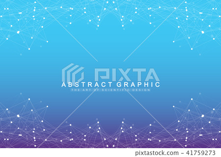 Big data visualization. Graphic abstract background communication. Perspective backdrop 41759273
