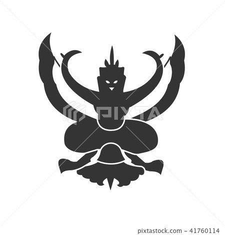Garuda emblem logo vector.Silhouette garuda icon Garuda emblem logo vector.Silhouette garuda icon 41760114