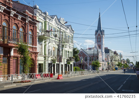 Historical street named after Kuibyshev in Samara, Russia. On a Sunny summer day. 29 June 2018 Historical street named after Kuibyshev in Samara, Russia. On a Sunny summer day. 29 June 2018 41760235