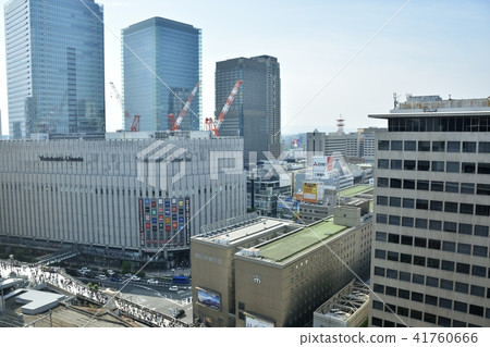 [Osaka Prefecture Umeda] Urban landscape in front of the Osaka station 41760666
