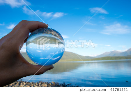 Lake Te Anau lake and a jade ball 41761351
