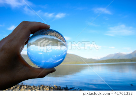 Lake Te Anau lake and a jade ball Lake Te Anau lake and a jade ball 41761352