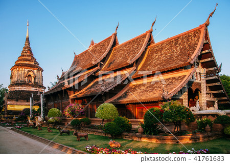 Chiang Mai temple, Wat Lok Molee in evening 41761683