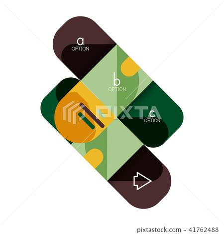 Infographics option and step by step in rounded squares, element of chart, graph, diagram with 41762488