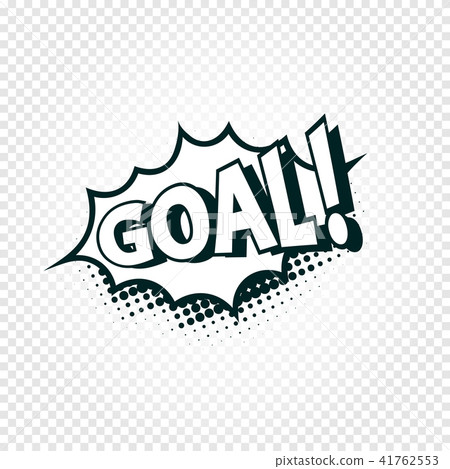 Goal Icon Comics Cloud With Halftone Shadow Stock Illustration