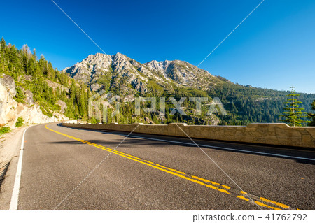 Highway at Lake Tahoe in California Highway at Lake Tahoe in California 41762792