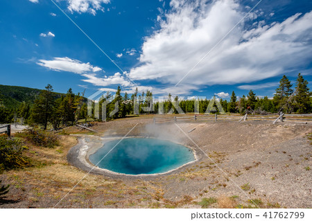 Hot thermal spring in Yellowstone 41762799