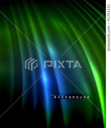 Neon glowing techno lines, hi-tech futuristic abstract background template with square shapes 41763131