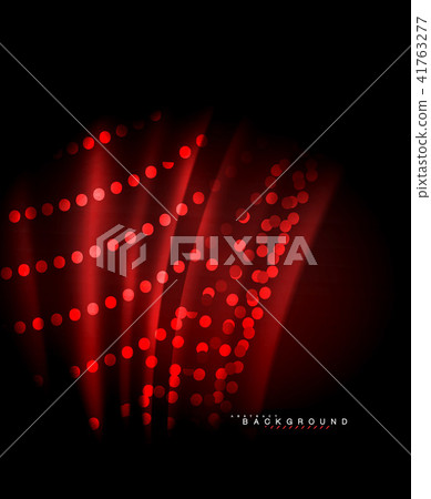 Neon glowing techno lines, hi-tech futuristic abstract background template with square shapes Neon glowing techno lines, hi-tech futuristic abstract background template with square shapes 41763277