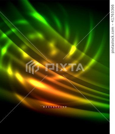 Neon glowing techno lines, hi-tech futuristic abstract background template with square shapes Neon glowing techno lines, hi-tech futuristic abstract background template with square shapes 41763366
