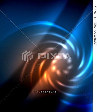 Neon glowing techno lines, hi-tech futuristic abstract background template with square shapes Neon glowing techno lines, hi-tech futuristic abstract background template with square shapes 41763375