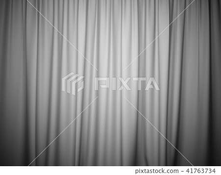 3D rendering white stage curtain 41763734