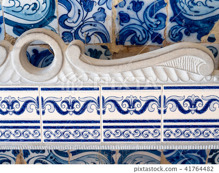 Azulejos in the chapel Nossa Senhora da Rocha 41764482