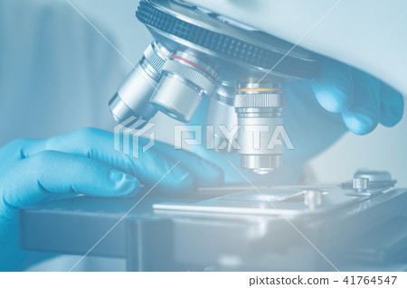 Microscope close-up shot in the laboratory 41764547
