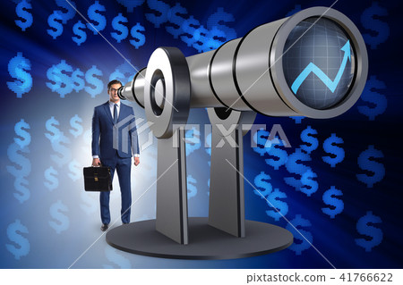 Businessman in financial planning business concept 41766622