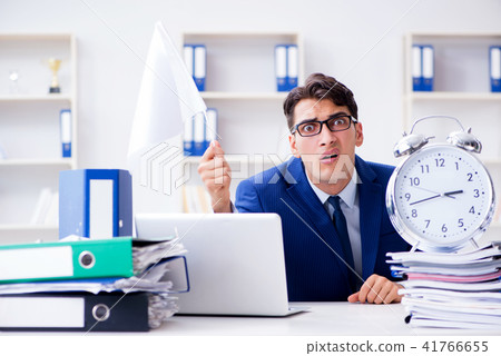 Businessman throwing white flag and giving up Businessman throwing white flag and giving up 41766655
