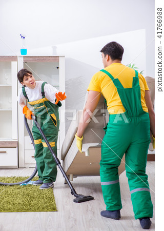 Cleaning professional contractors working at house 41766988