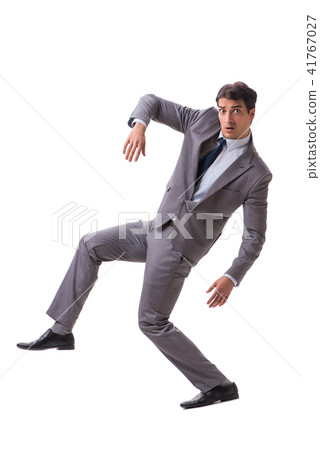 Young puppet businessman isolated on white background 41767027
