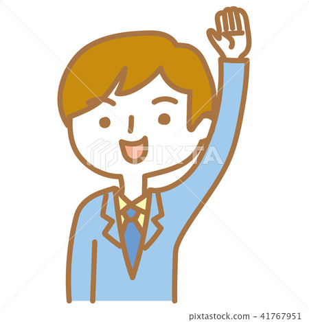 Businessmen lifting hands 41767951