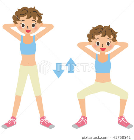 女人做下蹲 41768541