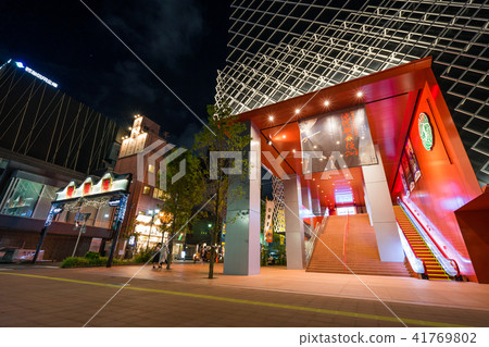 Nagoya Fushimi dori Urban landscape Grand Maison Ozen za Tower Oyado Street symbol arch Night view Nagoya Fushimi dori Urban landscape Grand Maison Ozen za Tower Oyado Street symbol arch Night view 41769802