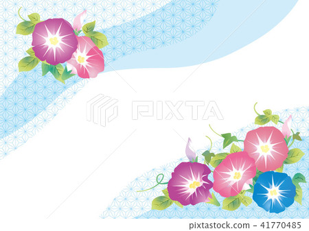 Morning glory Japanese pattern 41770485
