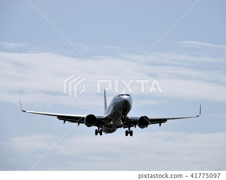 Passenger plane enters landing and low-altitude flight 41775097